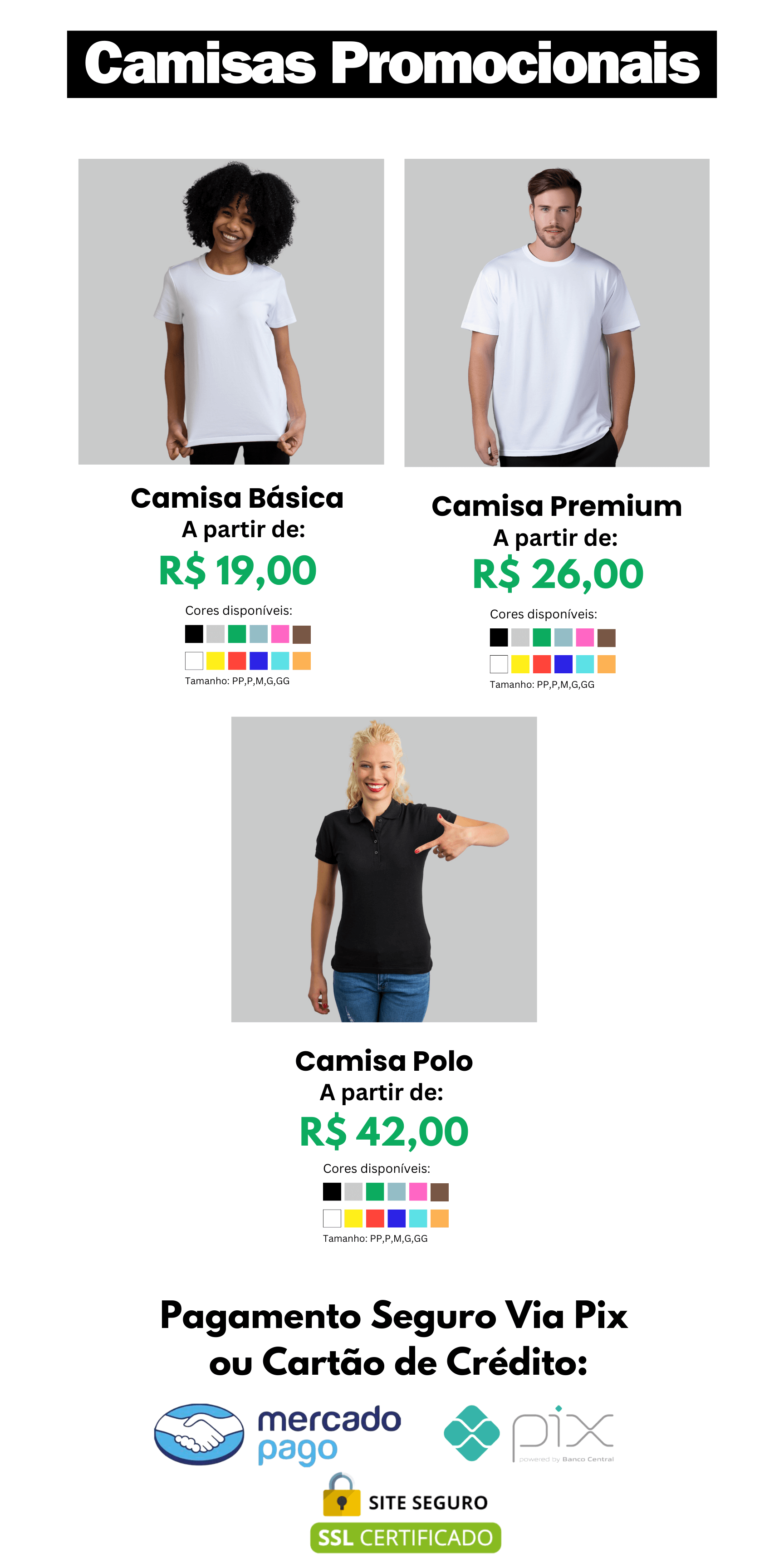 Camisas Promocionais