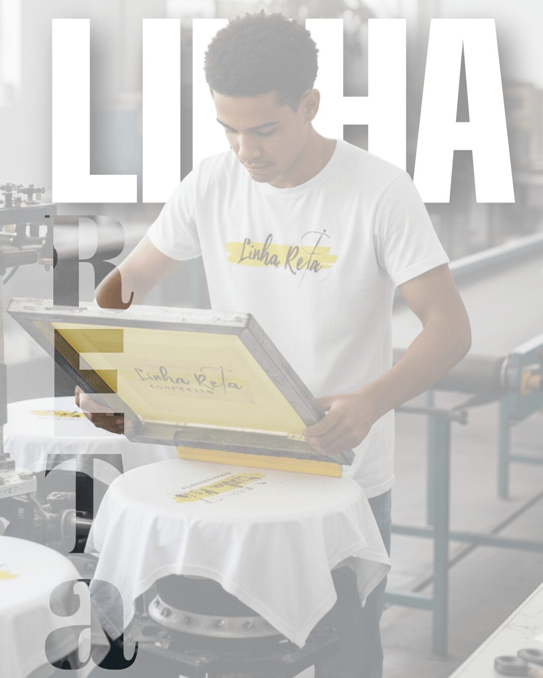 Interior da fábrica da Linha Reta Confecção
